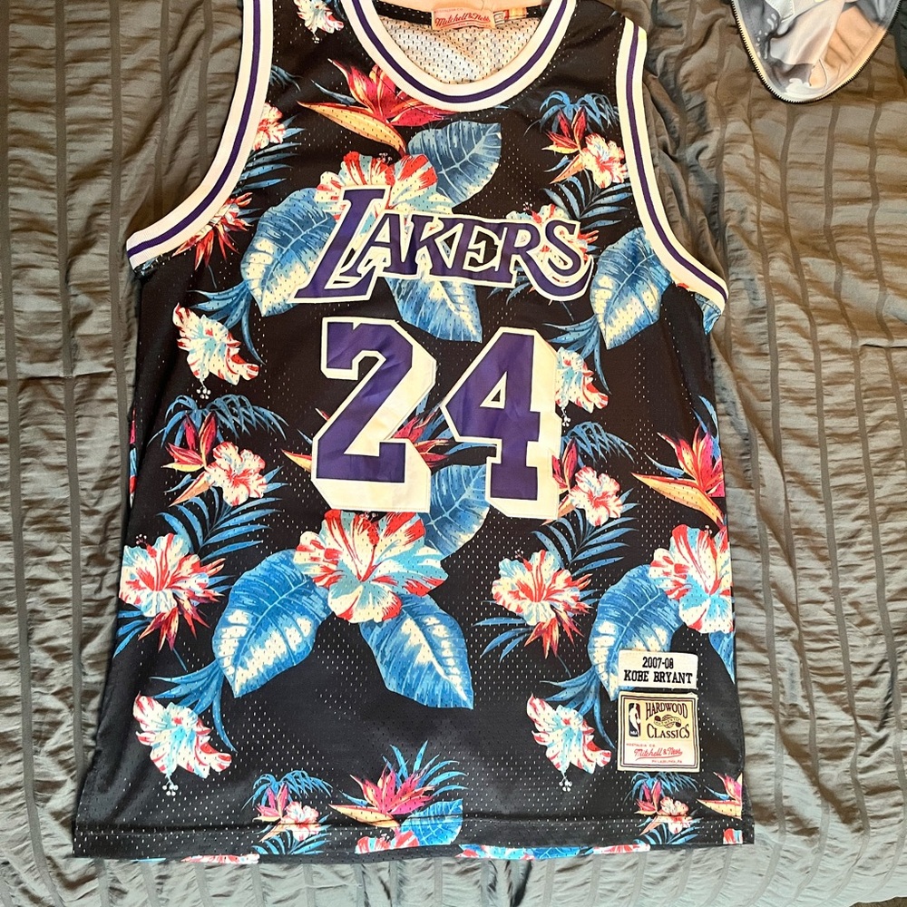 2007-08 Kobe Bryant lakers all over floral print Jersey
